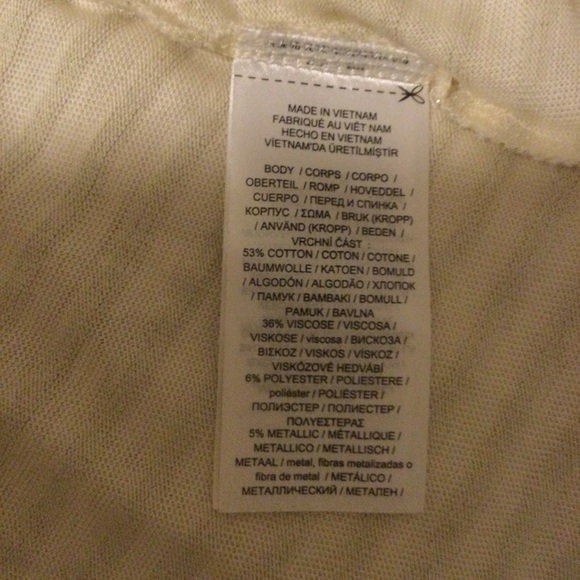 Ralph Lauren Metallic Gold Cream Stripe Top - Picture 6 of 7